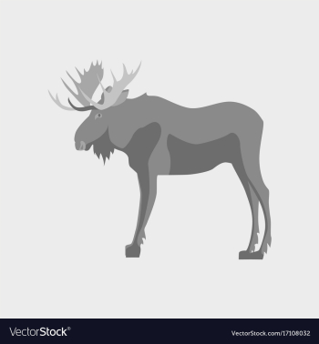 In flat style elk vector image