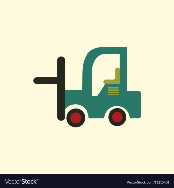 In flat style forklift truck vector image In flat style forklift truck vector image