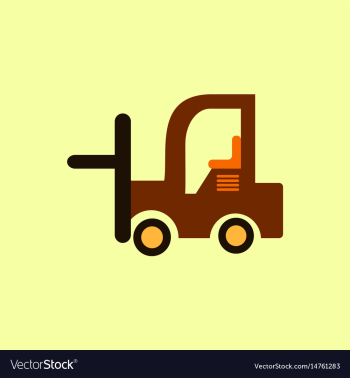 In flat style forklift truck vector image In flat style forklift truck vector image