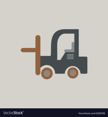 In flat style forklift truck vector image In flat style forklift truck vector image