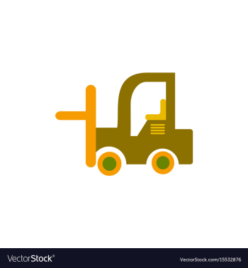 In flat style forklift truck vector image In flat style forklift truck vector image