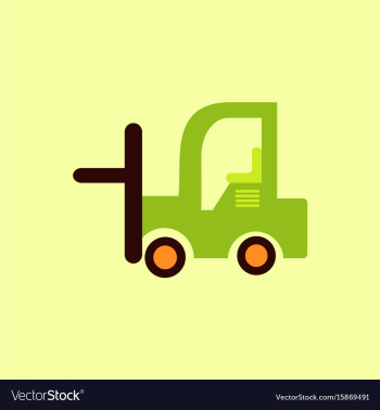 In flat style forklift truck vector image In flat style forklift truck vector image