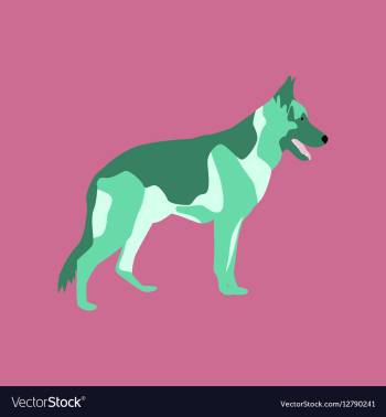 In flat style German Shepherd vector image In flat style German Shepherd vector image