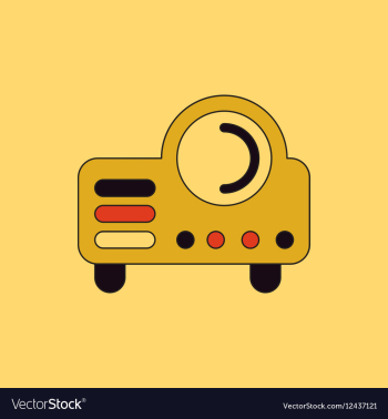 In flat style retro home vector image