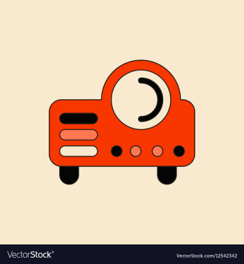 In flat style retro home vector image
