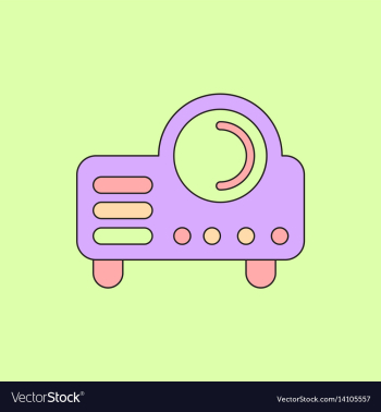 In flat style retro home vector image