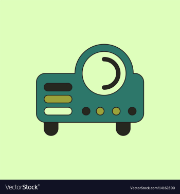 In flat style retro home vector image