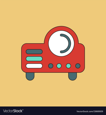 In flat style retro home vector image