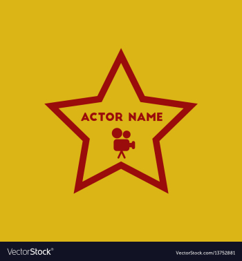 In flat style star with actor vector image In flat style star with actor vector image