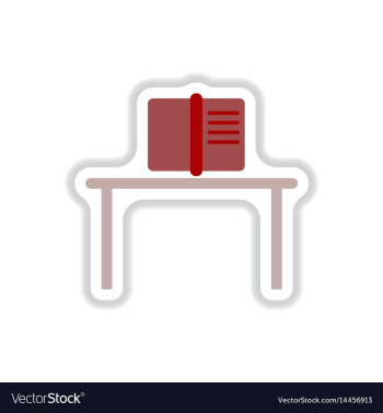 In paper sticker style book vector image In paper sticker style book vector image