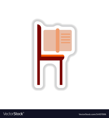 In paper sticker style book vector image In paper sticker style book vector image
