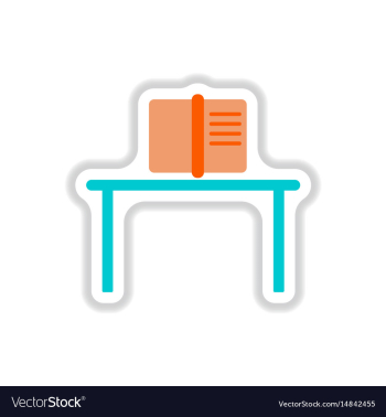 In paper sticker style book vector image In paper sticker style book vector image