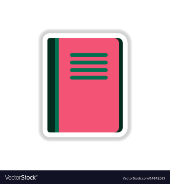 In paper sticker style book vector image In paper sticker style book vector image