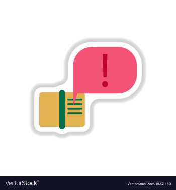 In paper sticker style book vector image In paper sticker style book vector image