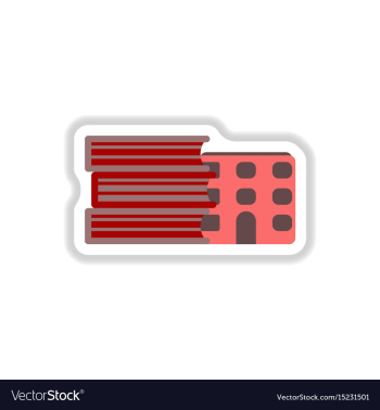 In paper sticker style book vector image In paper sticker style book vector image