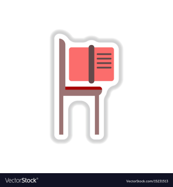 In paper sticker style book vector image In paper sticker style book vector image