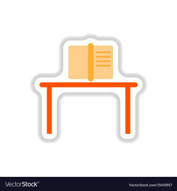 In paper sticker style book vector image In paper sticker style book vector image