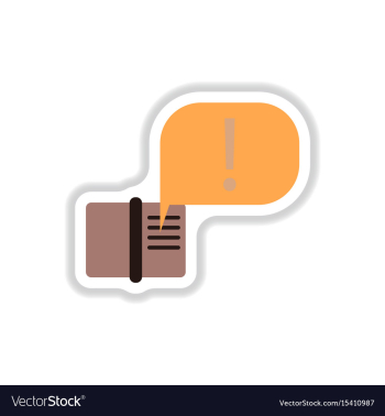 In paper sticker style book vector image In paper sticker style book vector image