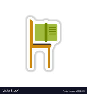 In paper sticker style book vector image In paper sticker style book vector image