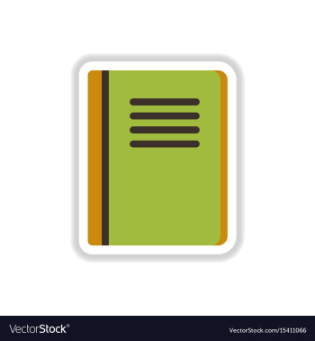 In paper sticker style book vector image In paper sticker style book vector image