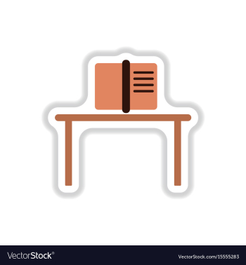 In paper sticker style book vector image In paper sticker style book vector image