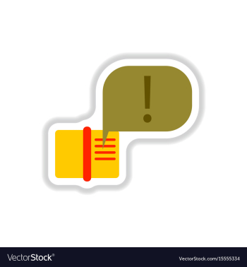 In paper sticker style book vector image In paper sticker style book vector image