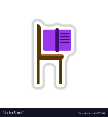 In paper sticker style book vector image In paper sticker style book vector image