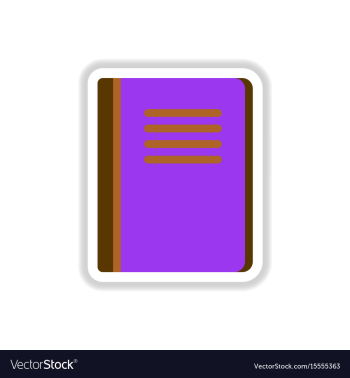 In paper sticker style book vector image In paper sticker style book vector image