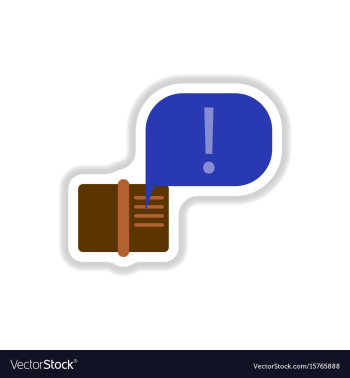 In paper sticker style book vector image In paper sticker style book vector image