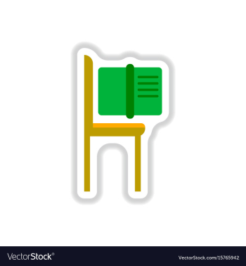 In paper sticker style book vector image In paper sticker style book vector image