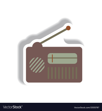 In paper sticker style retro vector image