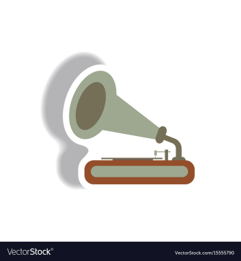 In paper sticker style retro vector image