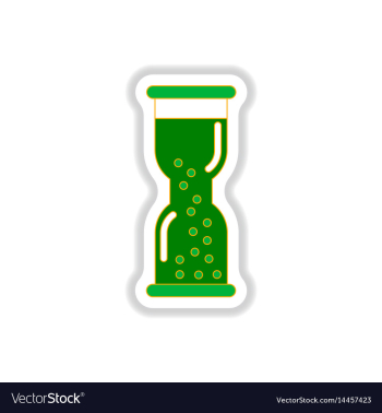 In paper sticker style vector image In paper sticker style vector image