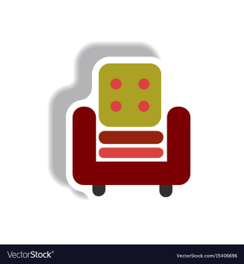 In paper sticker style vector image In paper sticker style vector image
