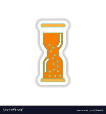 In paper sticker style vector image In paper sticker style vector image