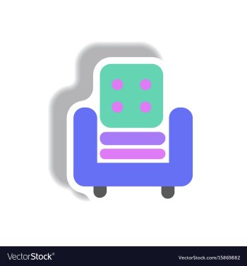 In paper sticker style vector image In paper sticker style vector image