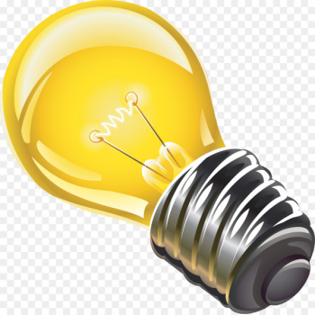 Incandescent light bulb Adobe Illustrator - Vector painted yellow light bulb 