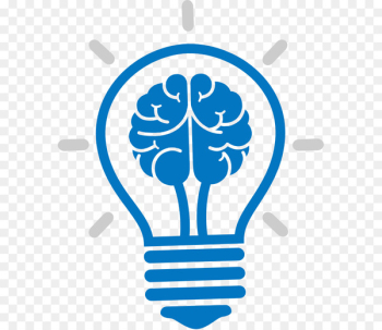 Incandescent light bulb Brain Icon - Cartoon brain bulb icon 