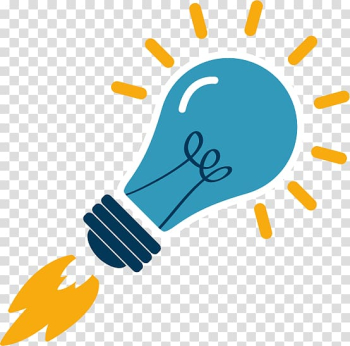 Incandescent light bulb, Creative cartoon hand-painted lamp transparent background PNG clipart