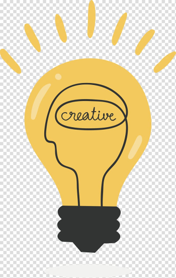 Incandescent light bulb Creativity Business Information, Creative thinking light bulb transparent background PNG clipart