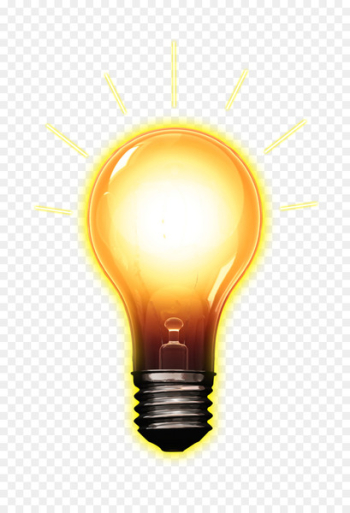 Incandescent light bulb Lamp Light fixture - Golden light emitting bulb 