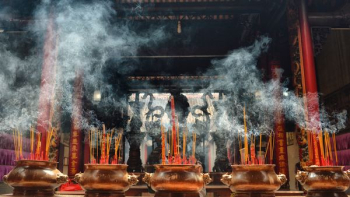 incense on brown vases incense on brown vases