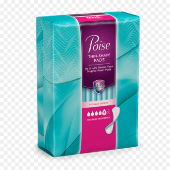 Incontinence Pad, Poise, Sanitary Napkin, Turquoise, Aqua PNG