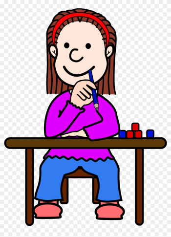 Incredible Design Girl Thinking Clipart Comic Tini - Cartoon School Girl Thinking