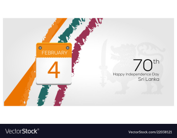 Independence day 2018 sri lanka vector image