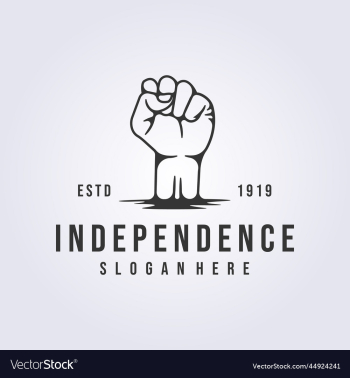 independence or freedom celebration hand logo independence or freedom celebration hand logo
