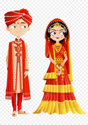 India Wedding invitation Bride Clip art - Traditional Indian Wedding Dress 