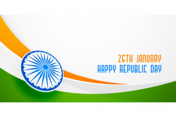 Indian flag in wave style for republic day Indian flag in wave style for republic day