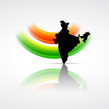 Indian flag with map of india Indian flag with map of india