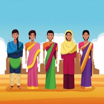 Indian group of india cartoon Free Vector Indian group of india cartoon Free Vector